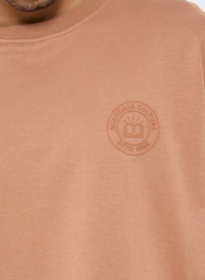 Styli Men Coffee Brown Graphic Print Oversized T-Shirt - Image 3